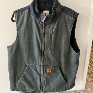 Mens Large Tall vest with warm Sherpa lining